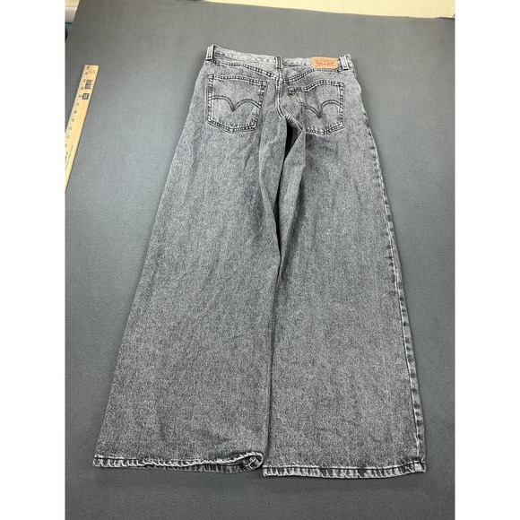 Levi's 94 Baggy Wide Leg Jeans Womens 28 Gray Acid Wash High Rise Denim 90s - Picture 12 of 13